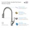 Kibi Summit Single Handle Pull Down Kitchen Sink Faucet with Soap Dispenser C-KKF2009BN-KSD101BN - alternate 9